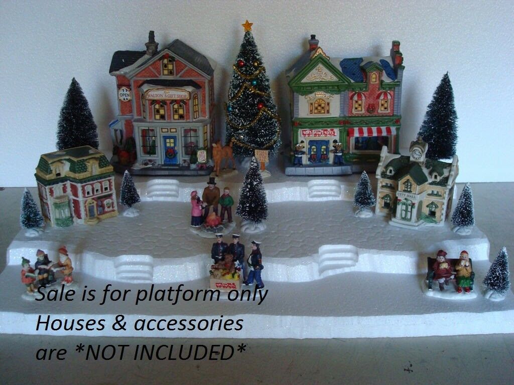 Christmas Village Display Platform Ch21 For Lemax Dept56 Dickens North Pole+more